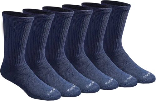 Dickies 12 Pair Crew Work Socks Dri-Tech Mens Extra Thick Reinforced Navy 10-13