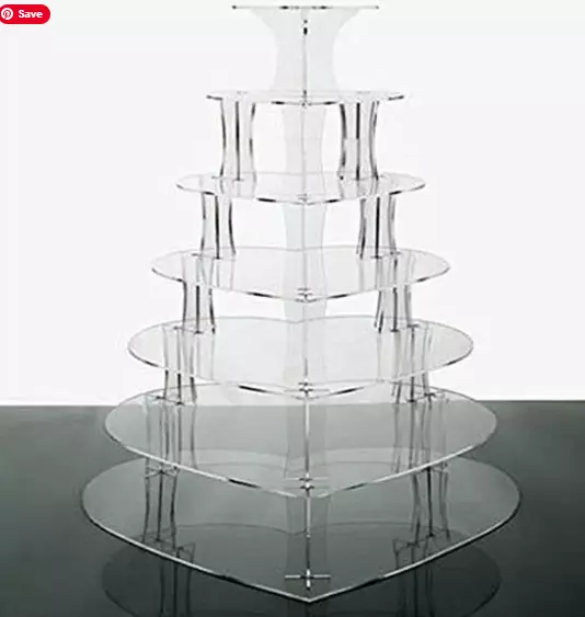 7 Tier Heart Acrylic Cupcake Stands Cup Cake Stand Cheerico Cupcake Stands