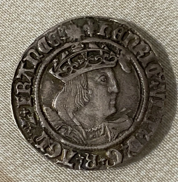 1526-44 HENRY Vlll Groat, 2nd Issue, mm Lys, Thomas Wolsey, Tower Mint, S-2337E