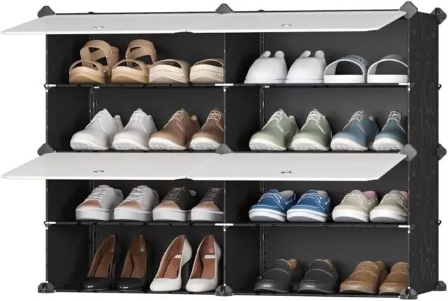 HOMIDEC Shoe Storage, 8-Tier Shoe Rack Organizer for Closet 32 Pair Shoes  Shelf