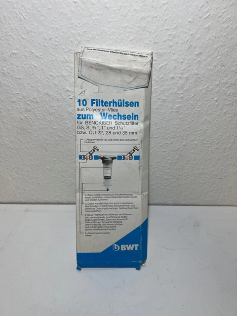 Manguitos de filtro BWT filtro Benckiser filtro de protección S, GS 3/4",1", 11/4" / 6 unidades