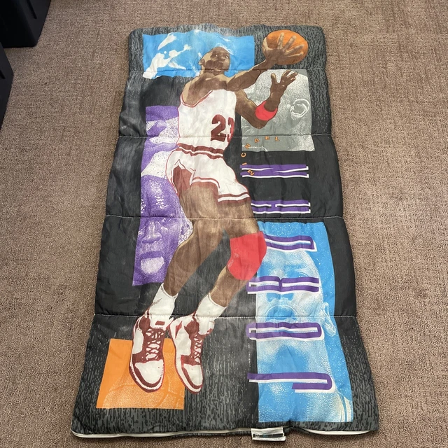 Vintage  1991 Chicago Bulls Michael Jordan Basketball Sleeping Bag Blanket