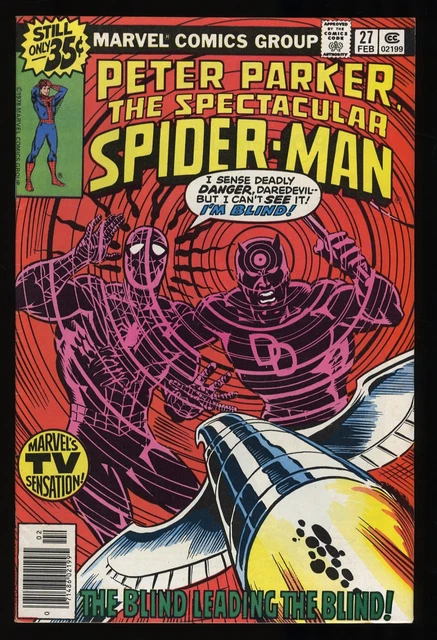 Spectacular Spider-Man #27 FN+ 6.5 1st Frank Miller work Daredevil! Marvel 1979