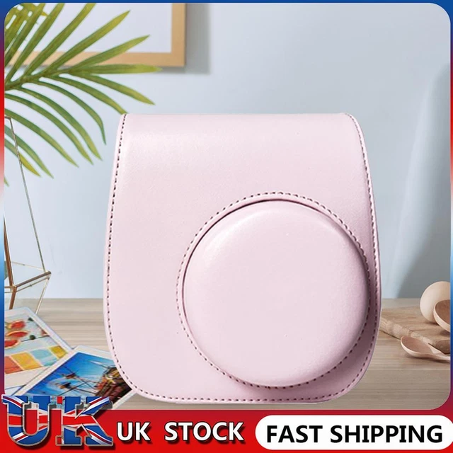 Instant Camera Bags PU Leather for Fujifilm Instax Mini 12/11/9/8 (Pink) .