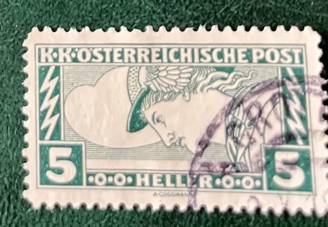 Austria 5 heller Fine used stamp E28