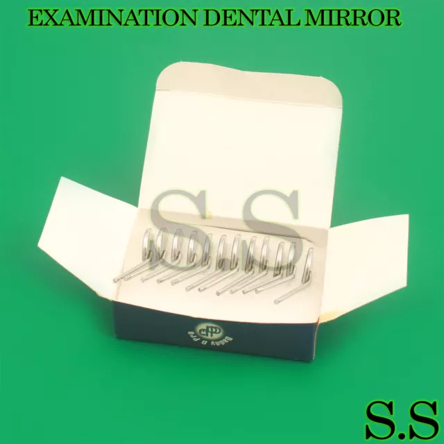 12 X Plain Surface Mouth Examination Dental Mirror Head No 4 Mirrors