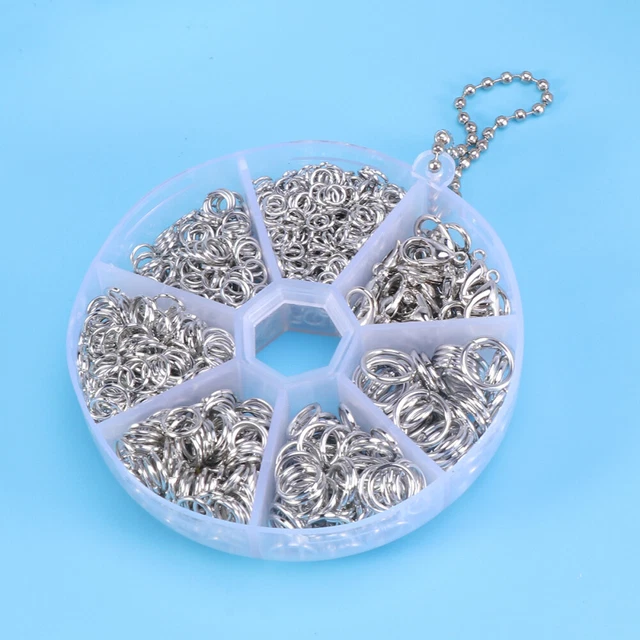 Kit de fabricación de joyas anillos de salto llavero hebilla de langosta aleación