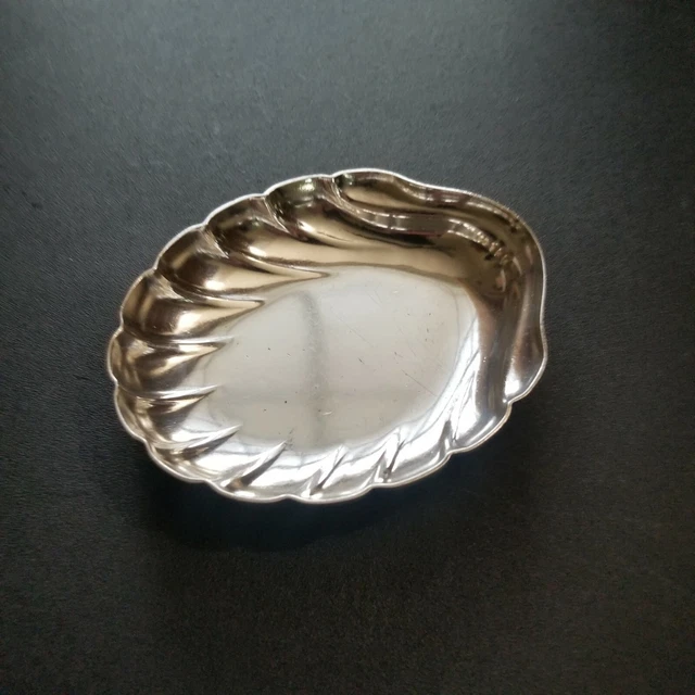 Vintage Durousseau & Raynaud Lyon France Silver Plate Shell Dish 4 5/8" x 3 3/4"