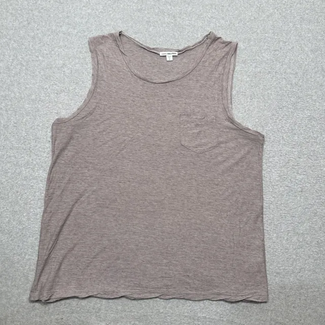 Standard James Perse Women’s Beige Slub Shell Tank Top Shirt Size 2 Pocket USA