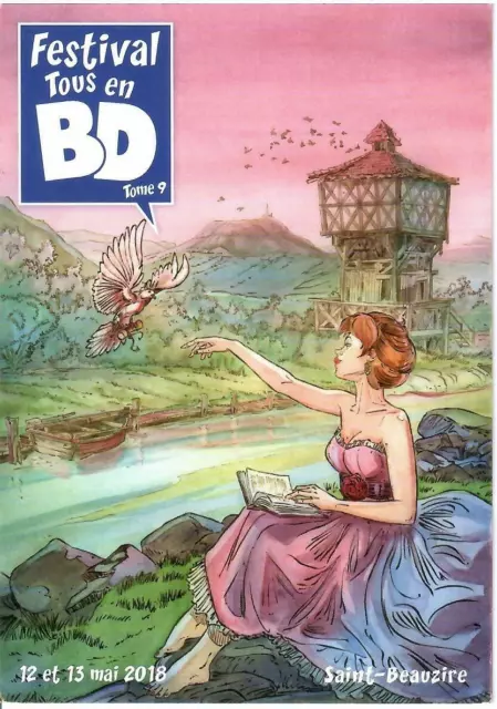 Carte Postale Du Festival Bd De Saint-Beauzire Illustree Par Salomone Neuf