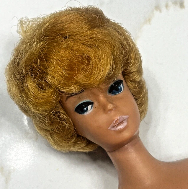 VINTAGE BUBBLE CUT Barbie White Ginger Strawberry Blonde Hair White