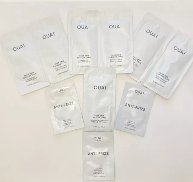 Ouai Sample Packs Set Shampoo x3/ Conditioner x3/ Anti Frizzx3/ treatment THICK