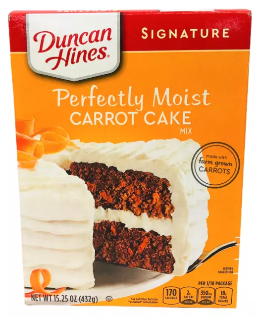 Duncan Hines Signature Perfectly Moist Carrot Cake Mix 15.25 oz