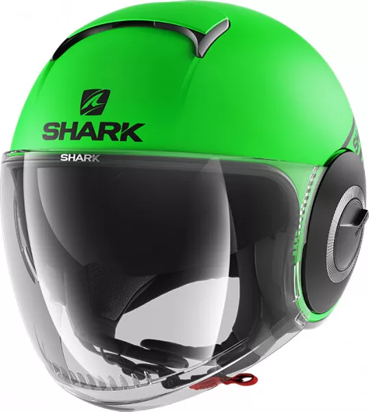 Casque Jet SHARK NANO STREET NEON Mat Vert Fluo Haute Visibilité' Taille S