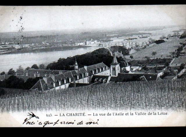 LA CHARITE-sur-LOIRE (58) VIGNOBLE , ASILE & Bords de LOIRE en 1904