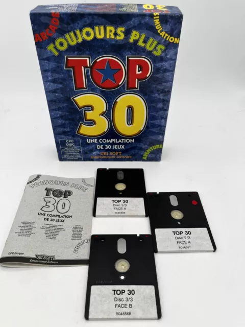 COMPILATION: TOUJOURS PLUS: TOP 30 (1991) UBI SOFT ★ AMSTRAD CPC 6128 Disquette✅ COMPILATION: TOUJOURS PLUS: TOP 30 (1991) UBI SOFT ★ AMSTRAD CPC 6128 Disquette✅
