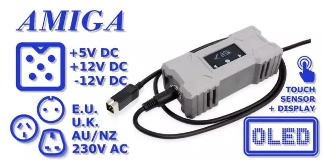 RetroPower PSU Amiga 500 Digital International,Voltage measurement,OLED display