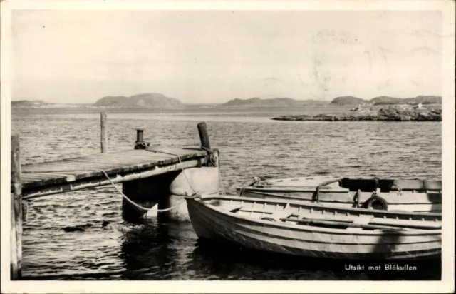 Postkarte Ak Pk Ansichtskarte gelaufen sw Utsikt mot Blakullen 1955 Schweden