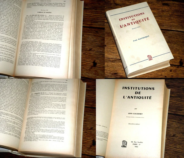 institutions de l'antiquité 1982 Jean Gaudemet