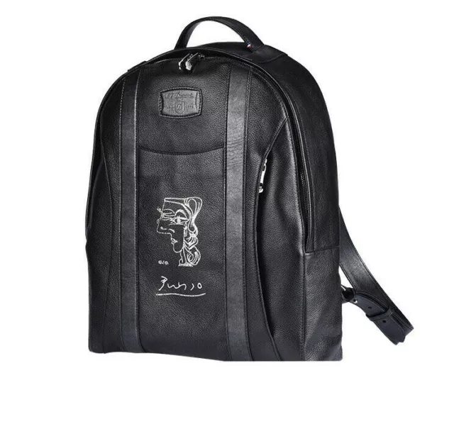 S.T. Dupont Picasso Soft Diamond Grained Leather Backpack