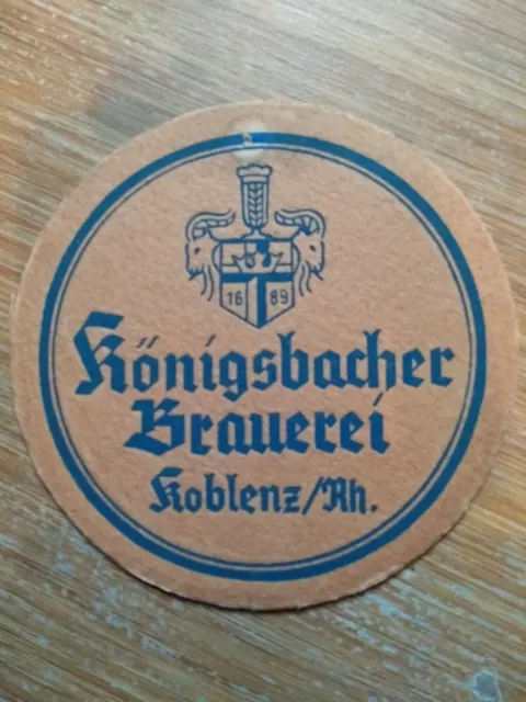 A Konigsbacher Brewery, Germany, Beermat