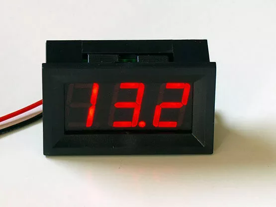 Amperemeter LED 0,02 - 10A incl. Shunt rot Einbau Strom-messer  digital amp DC