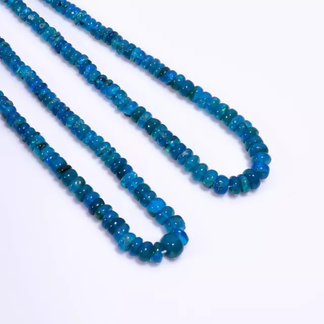 73,75 ct. Lot de brins de perles en opale éthiopienne bleue, 16 pouces, 2...