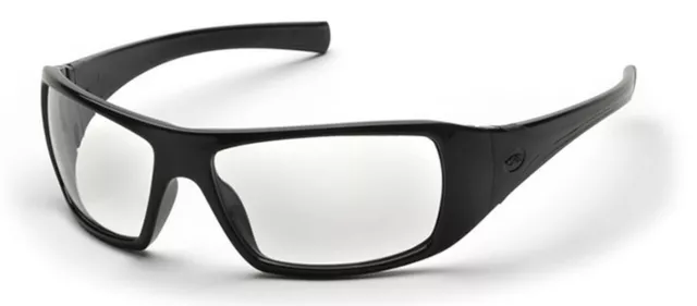 Pyramex Goliath Safety Glasses Black Frame Clear Lens ANSI Z87.1+ Certified