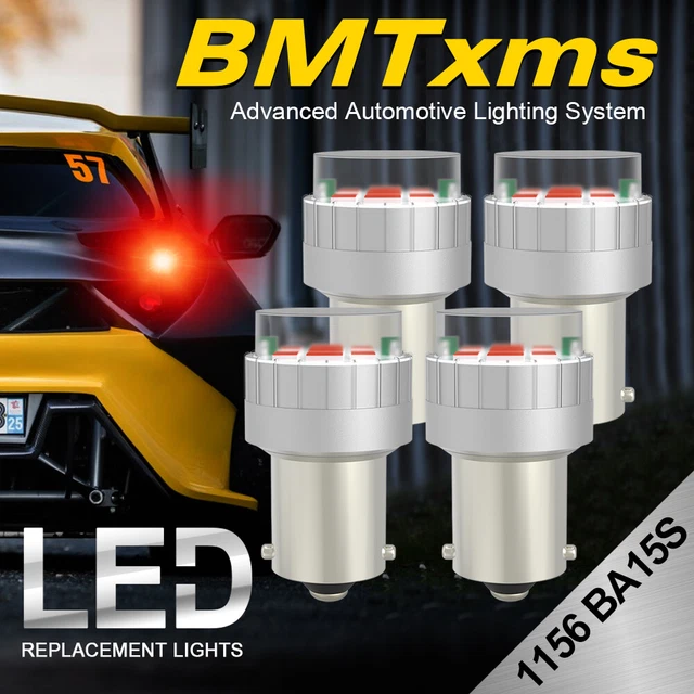 4x 1156 7506 LED Brake Tail Stop Parking Light Bulb Red For Honda Civic Coupe