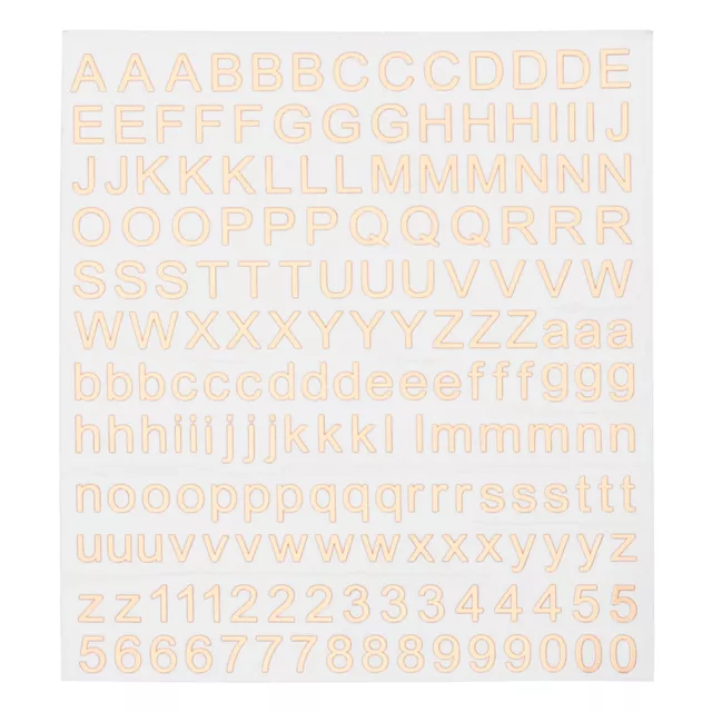 Alphabet Buchstaben Nummer Harz Aufkleber 3D Klein A bis Z 1 bis 9 Rose Gold