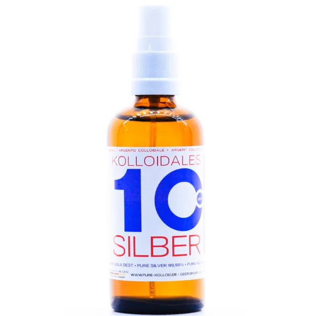 Kolloidales Silber PureSilverH2O 100ml ● 10ppm Spray ● Sprühflasche Silberwasser