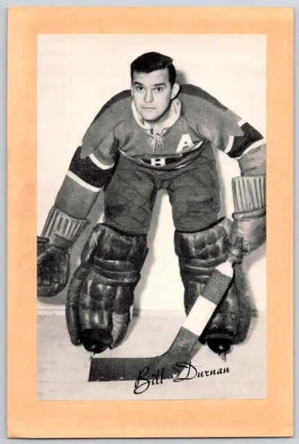 Bill Durnan 1948-64 Beehive Corn Syrup Group 2 Montreal Canadiens Hockey Photo