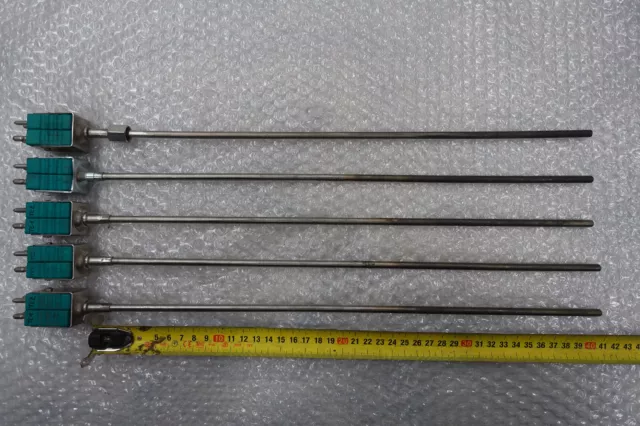 5 pieces double thermocouple Rigid Stainless Steel green length 400mm, not new