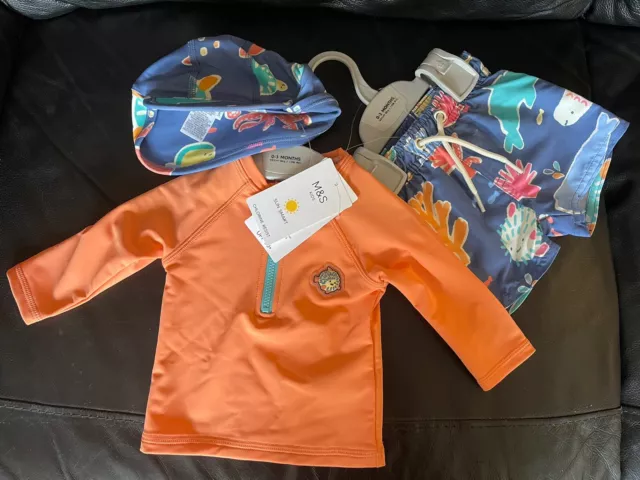 M&S Baby Boy Swimming Set - 0-3 Months BNWT