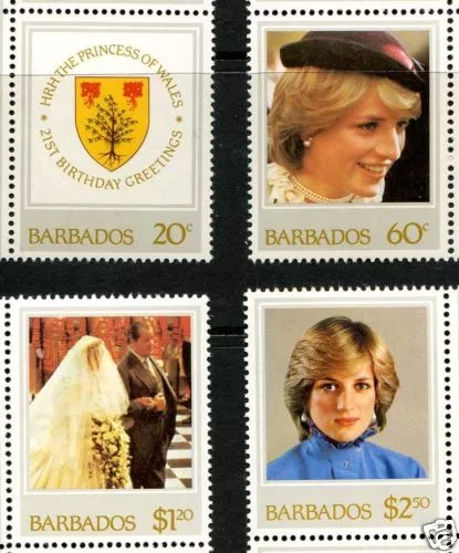 Barbados  1982 21st Birthday Princess Di MNH GP Avail.