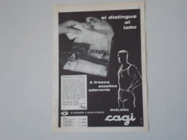 ADVERTISING PUBBLICIT 1961 MAGLIERIA CAGI EUR 6 00 PicClick IT