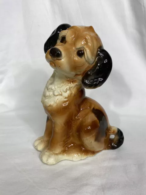 Royal Copley Brown Terrier Puppy Dog Figure Statue Figurine