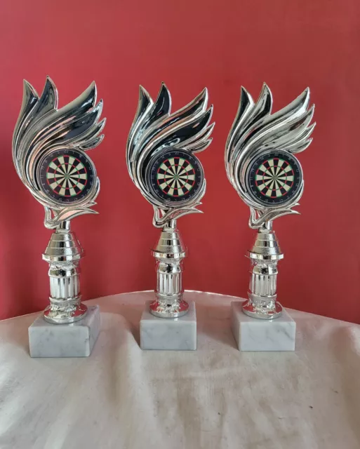 Der Osterknaller: Pokale 3er Serie Dart Pokal silber Darts MEGA 12,00.-