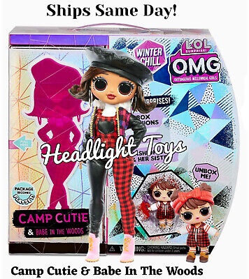LOL Surprise Winter Chill Camp Cutie OMG Fashion Doll Babe Woods Sister In Hand