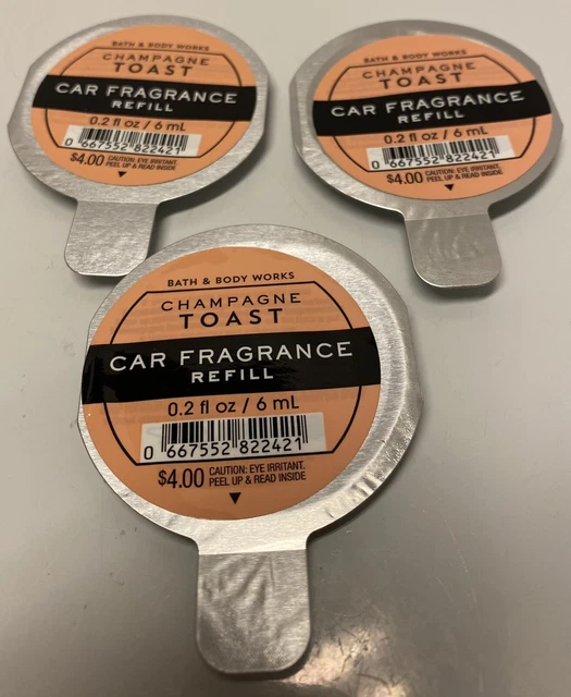 Bath & Body Works Champagne Toast Scentportable Car Fragrance Refill X3
