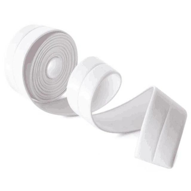 Sealing Strip Tape White PVC Self Adhesive  Bathroom Shower Sink Restroom KV6