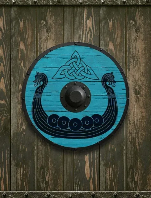 New item Vikings Wood Shield Cosplay Lacerta Ragnar Odin Knight new designee /