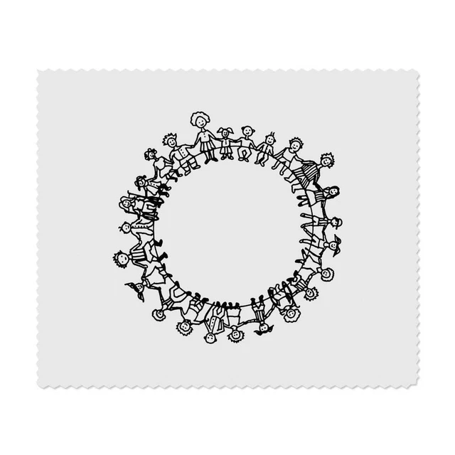 2 paños de limpieza de lentes ""Kids Holding Hands Circle"" (LC00019556)