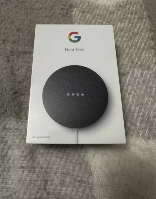 Google Nest Mini - 2nd Generation - Smart Bluetooth Speaker Charcoal BNIB.