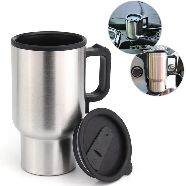Car Heated Travel Mug 12V Charger Stainless Steel Coffee   Cup