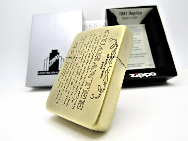 1941 Replica Brass Guarantee  Zippo  2020 MIB Rare 2