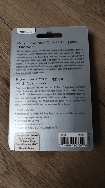 Travel Sentry Certified Lock Your Luggage Before Check-In TSA-Approved Lock 2