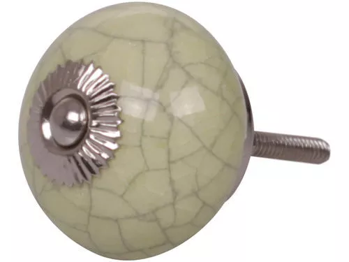 Bouton de Meuble Porcelaine Vert Poignée Accessoires Céramique Tiroir