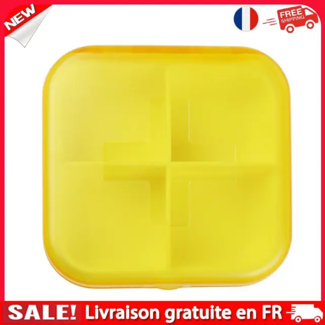 4 Grids Mini Portable Pill Box Tablets Case Medicine Box Container (Orange)