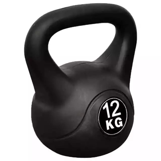 High-Quality Kettlebell Heavy Duty Plastic Coated Concrete Gym Fitness Equipment
